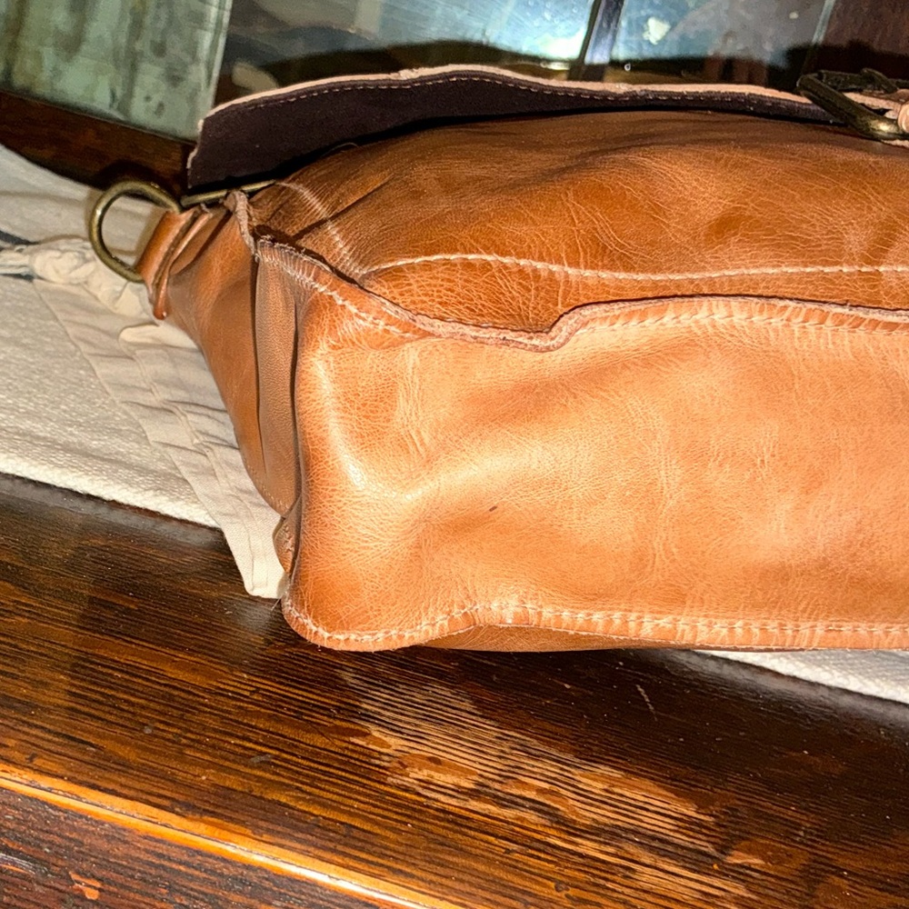 NWT Bed Stu Leather Venice Beach II Patchwork Crossbody Bag Tan MR MSRP $295 - Picture 8 of 14